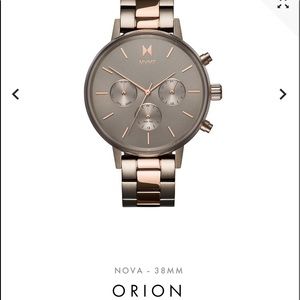 MVMT rose gold and grey orion watch